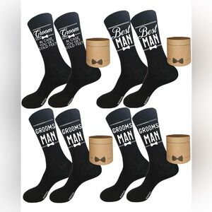 Groom & Groomsman Black Socks Set (Brand New)